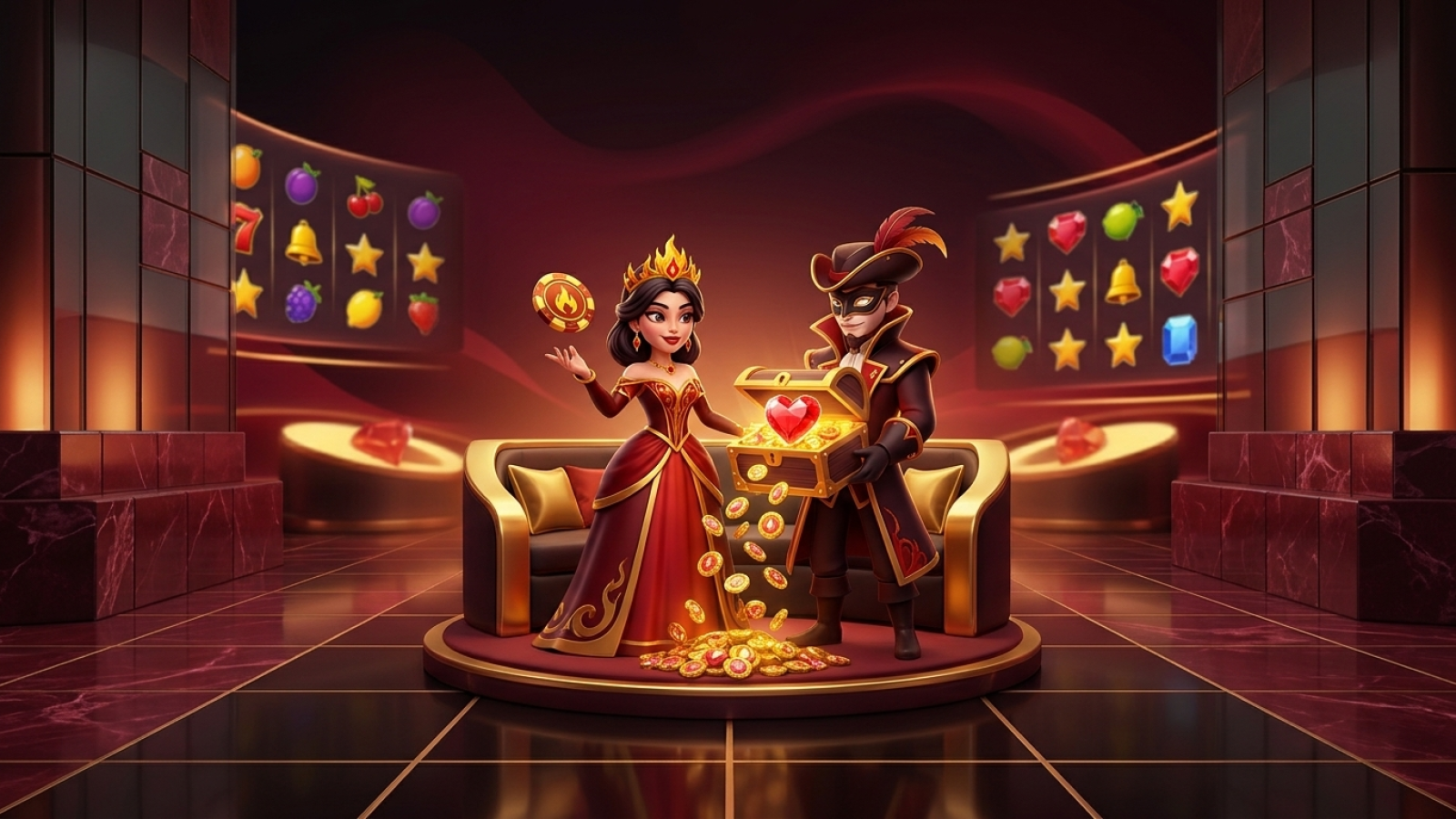 FieryPlay Casino: Illustrative Szene; Bewertung: 9.2/10; Lizenz: Curaçao Gaming Control Board